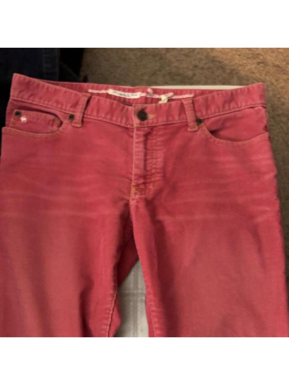 Abercrombie & Fitch pink low rise flare cotton & polyester jeans size 6
